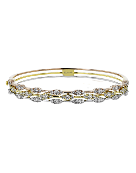 Bangle in 18k Gold with Diamonds