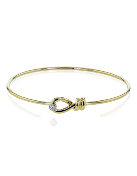 Bangle in 18k Gold with Diamonds