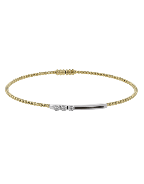 Bangle in 18k Gold with Diamonds