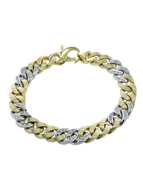 Gent Bracelet in 14k Gold with Diamonds
