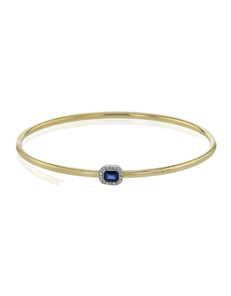 Color Bangle in 18k Gold with Diamonds