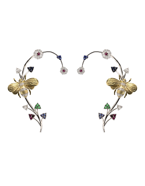 Earring in 18k Gold with Diamonds