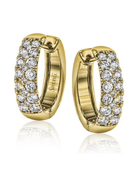 Hoop Earring in 18k Gold with Diamonds