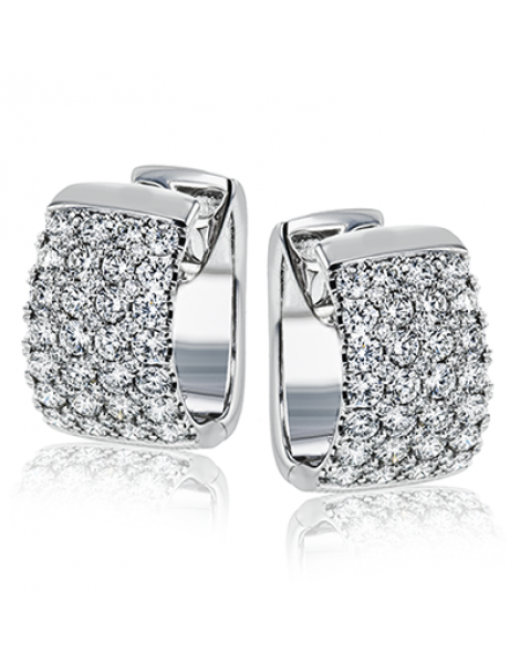 Hoop Earring in 18k Gold with Diamonds