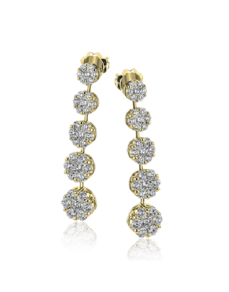 Earring in 18k Gold with Diamonds