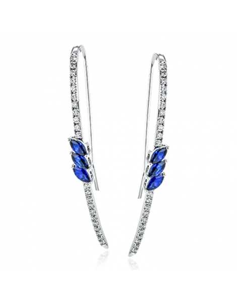 Color Earring in 18k Gold with Diamonds