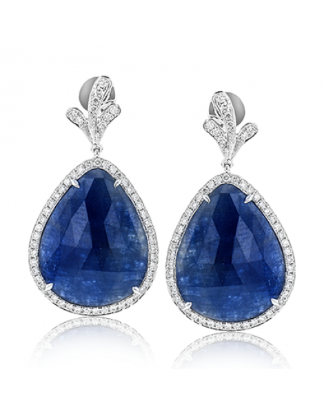 Color Earring in 18k Gold with Diamonds