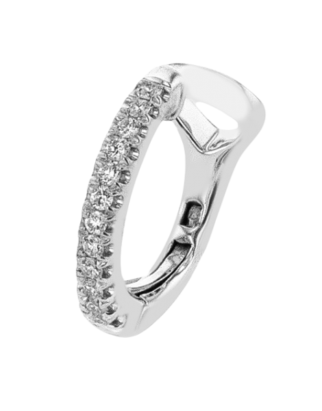 Hoop Earring in 18k Gold with Diamonds