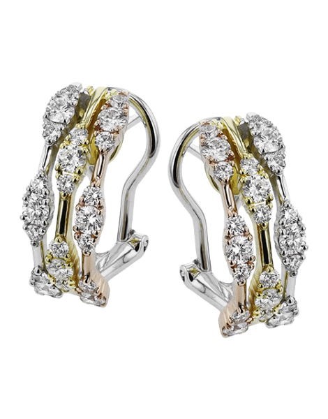 Earring in 18k Gold with Diamonds