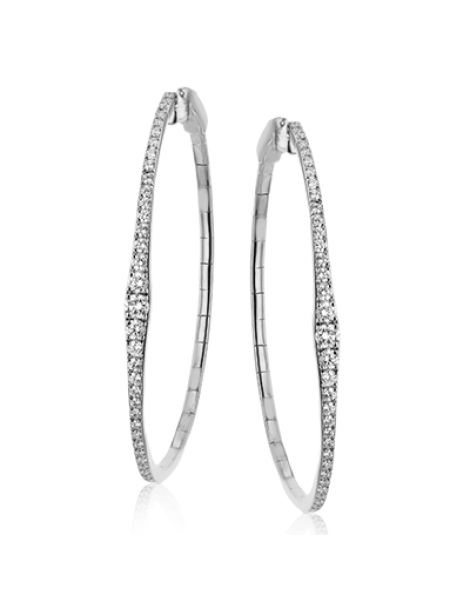 Hoop Earring in 18k Gold with Diamonds