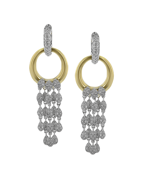 Earring in 18k Gold with Diamonds