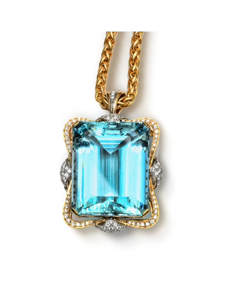 Color Pendant in 18k Gold with Diamonds