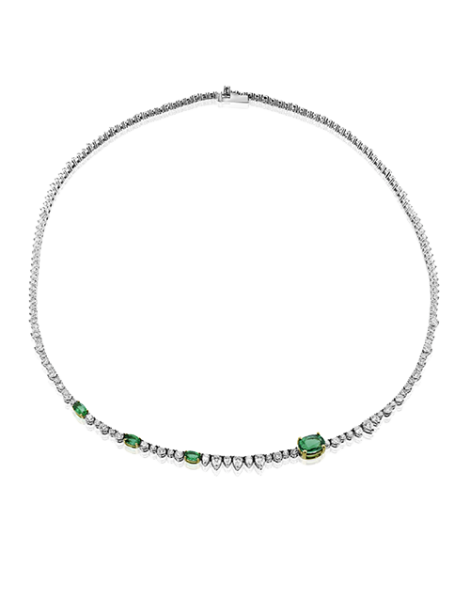 Necklace in 18k Gold with Diamonds