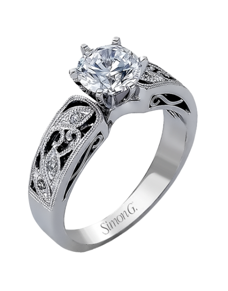 Engagement Ring in 18k Gold with Diamonds