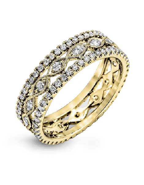Anniversary Ring in 18k Gold with Diamonds