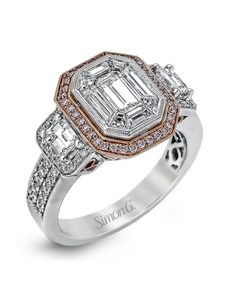Engagement Ring in 18k Gold with Diamonds