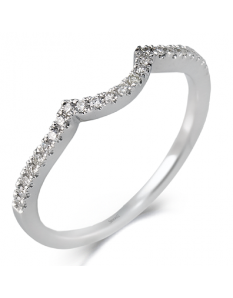 Wedding Band in 18k Gold with Diamonds