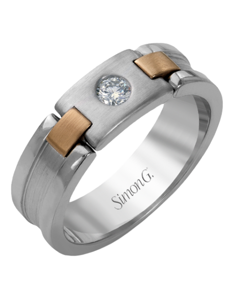 Men Ring in 18k Gold with Diamonds