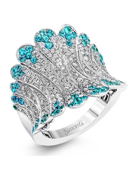 Color Ring in 18k Gold with Diamonds