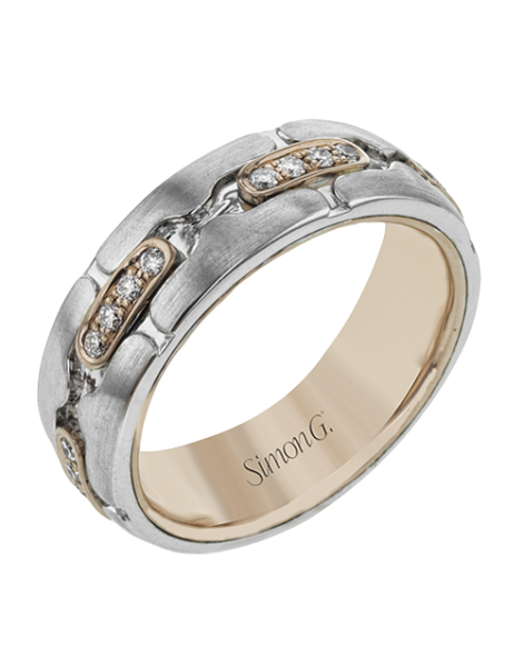 Men Ring in 14k Gold with Diamonds