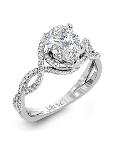 Engagement Ring in 18k Gold with Diamonds
