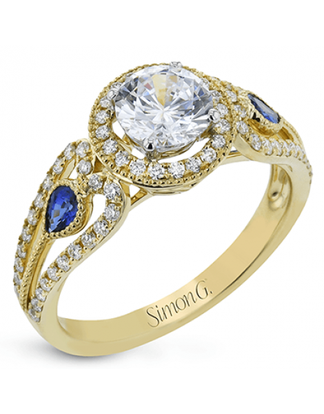 Engagement Ring in 18k Gold with Diamonds