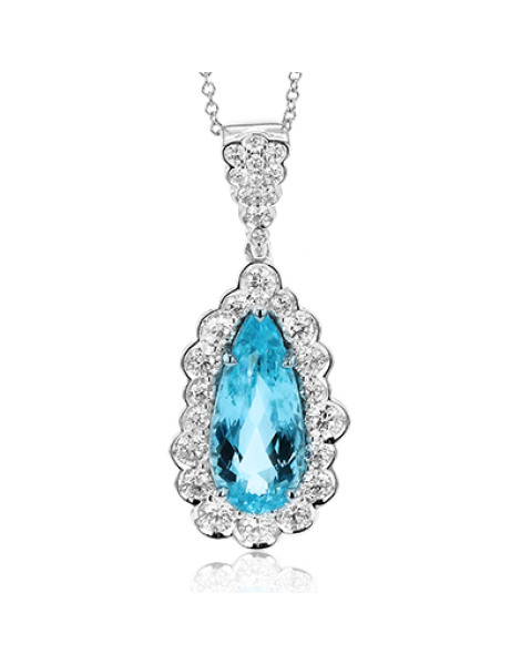 Color Pendant in 18k Gold with Diamonds