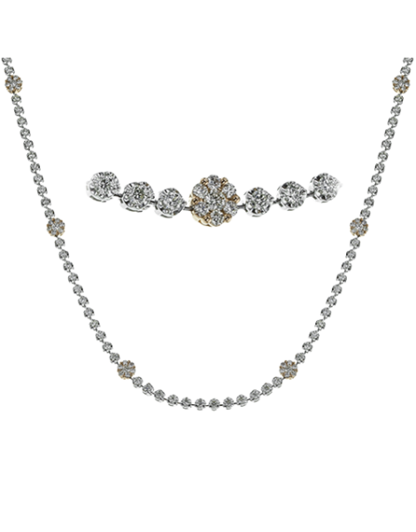 Necklace in 18k Gold with Diamonds