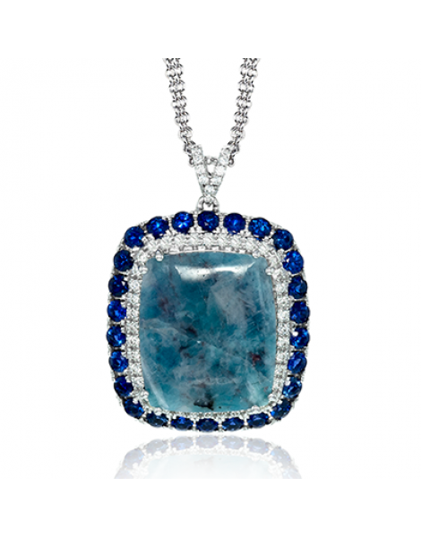 Color Pendant in 18k Gold with Diamonds