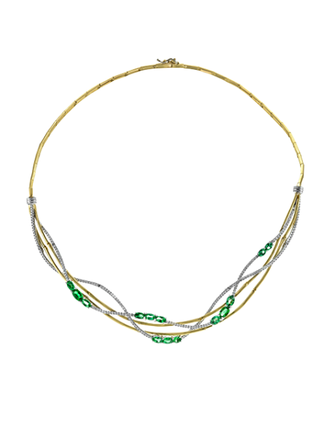 Color Pendant in 18k Gold with Diamonds