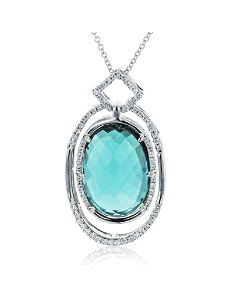 Color Pendant in 18k Gold with Diamonds