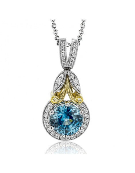 Color Pendant in 18k Gold with Diamonds