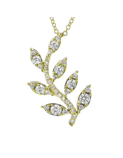 Pendant in 18k Gold with Diamonds
