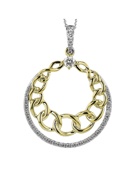 Pendant in 18k Gold with Diamonds