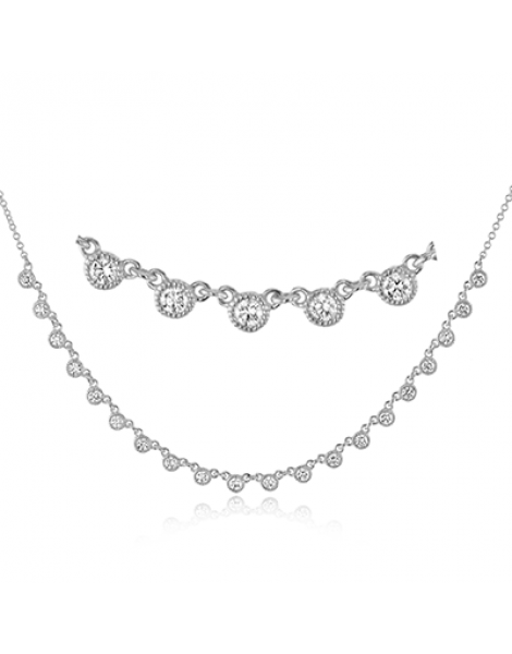 Necklace in 18k Gold with Diamonds