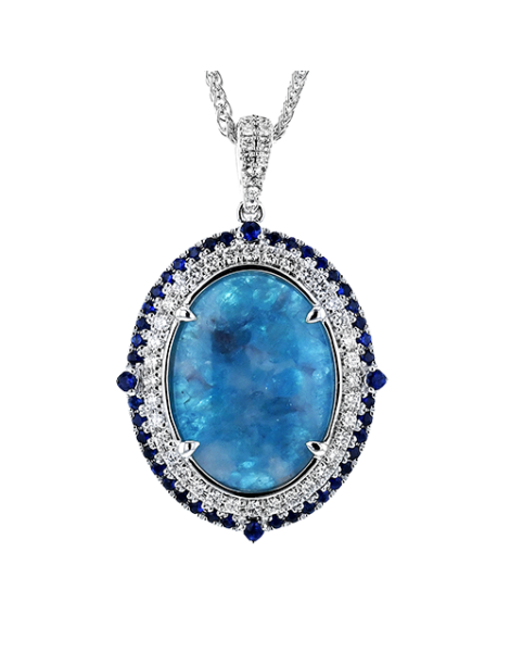 Color Pendant in 18k Gold with Diamonds