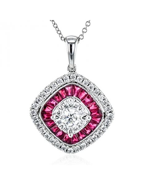 Color Pendant in 18k Gold with Diamonds