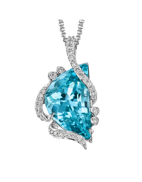 Color Pendant in 18k Gold with Diamonds