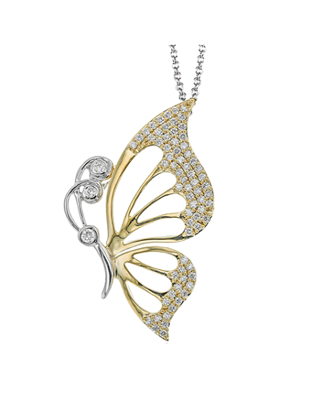 Pendant in 18k Gold with Diamonds