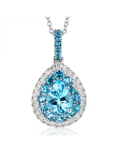 Color Pendant in 18k Gold with Diamonds