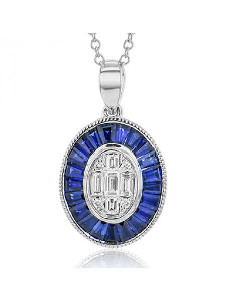 Color Pendant in 18k Gold with Diamonds