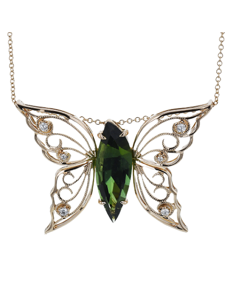 Color Pendant in 18k Gold with Diamonds