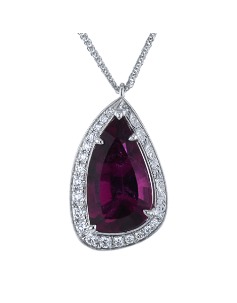 Color Pendant in 18k Gold with Diamonds