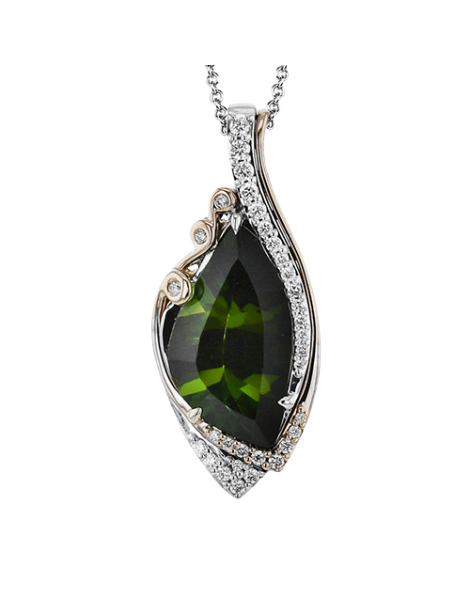 Color Pendant in 18k Gold with Diamonds