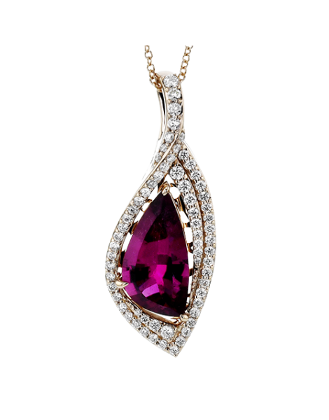 Color Pendant in 18k Gold with Diamonds