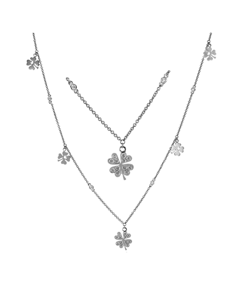 Necklace in 18k Gold with Diamonds