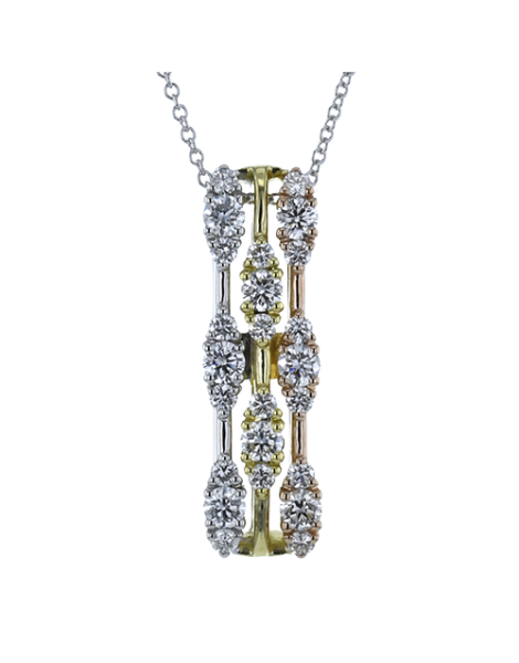 Pendant in 18k Gold with Diamonds