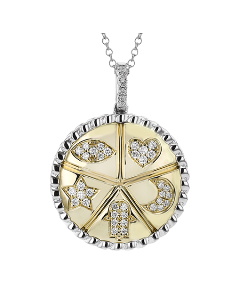 Pendant in 18k Gold with Diamonds