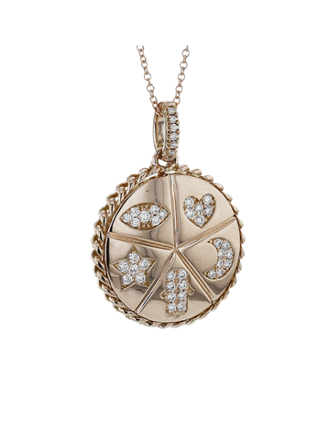 Pendant in 18k Gold with Diamonds