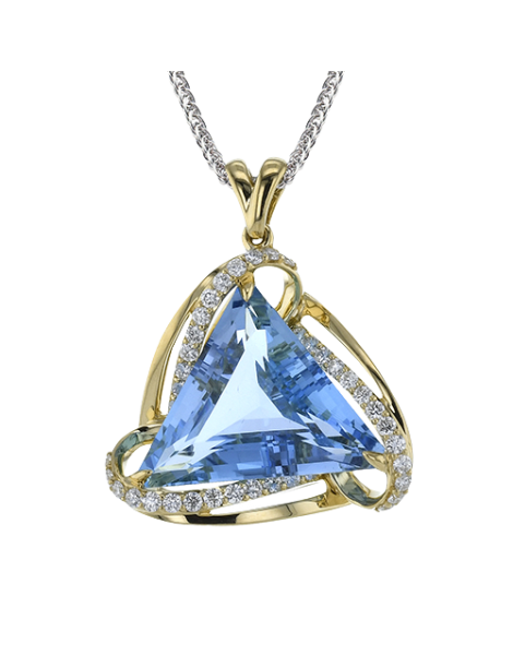 Color Pendant in 18k Gold with Diamonds